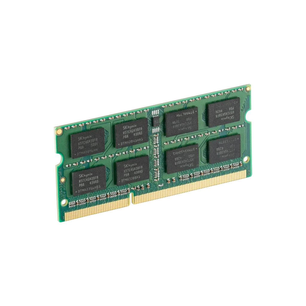 Green SO-DIMM DDR3 RAM without heatsink by Exceleram 