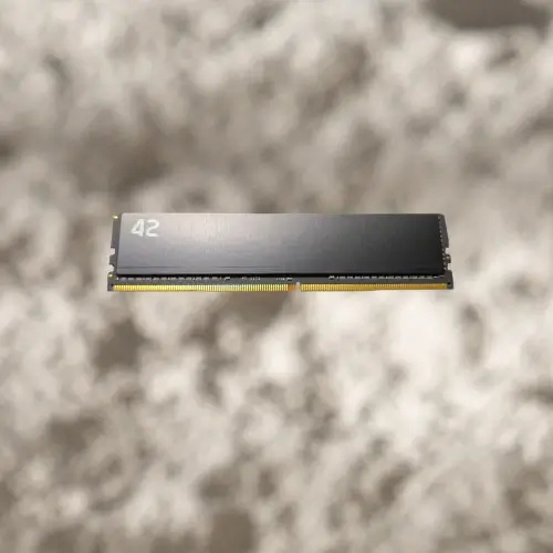 42 U-DIMM RAM module on snady background