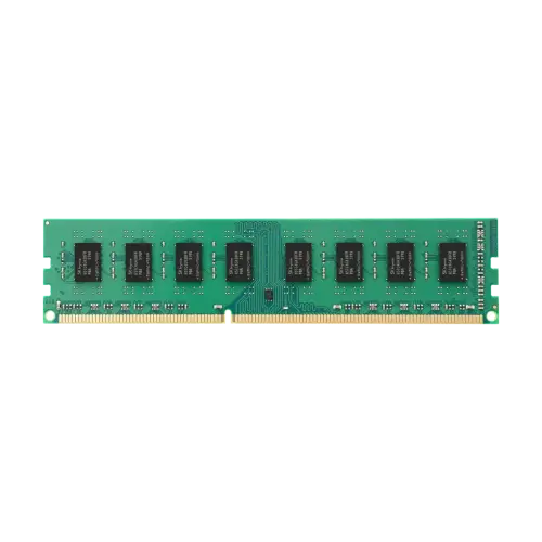 DDR3 RAM module without a heatsink, showing the exposed memory chips