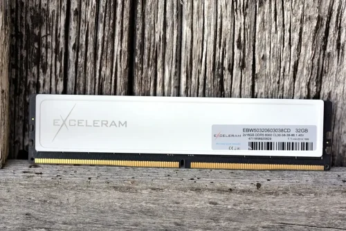 DDR5 U-DIMM BlackWhite Memory by Exceleram standing